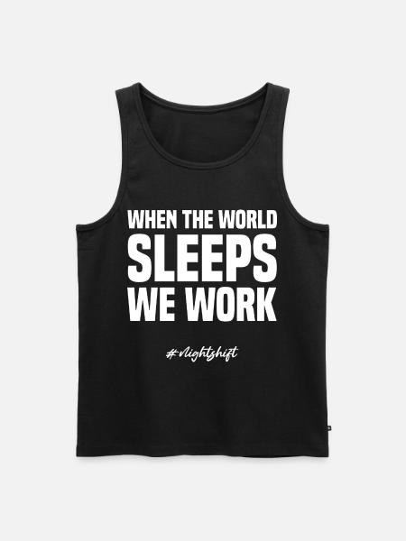 Nachtarbeiter - Männer Premium Bio Tank Top - Schwarz