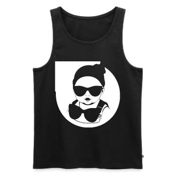 Funny Toddler Wearing Sunglasses Cool Baby - Men's Premium Organic Tank Top - black - Front - AI Model Male 178 light (178cm)