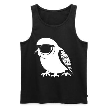 Lustiger Vogel mit Sonnenbrille Cool Bourke's Parak - Männer Premium Bio Tank Top - Schwarz - Vorne - AI Model Male 178 light (178cm)