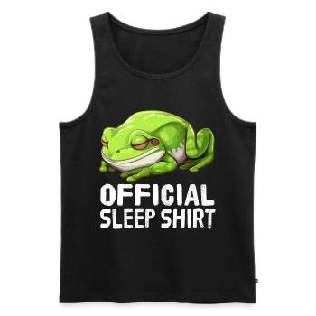 Offizielles Schlafshirt Frosch - Männer Premium Bio Tank Top - Schwarz - Vorne - AI Model Male 178 light (178cm)