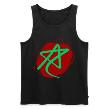 Marokko - Männer Premium Bio Tank Top - Schwarz - Vorne - AI Model Male 178 light (178cm)
