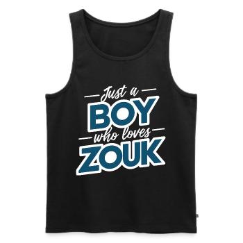 Zouk-Tanz-Geschenk - Männer Premium Bio Tank Top - Schwarz - Vorne - AI Model Male 178 light (178cm)