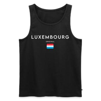 Flag of Luxembourg, Luxembourg pride - Men's Premium Organic Tank Top - black - Front - AI Model Male 178 light (178cm)