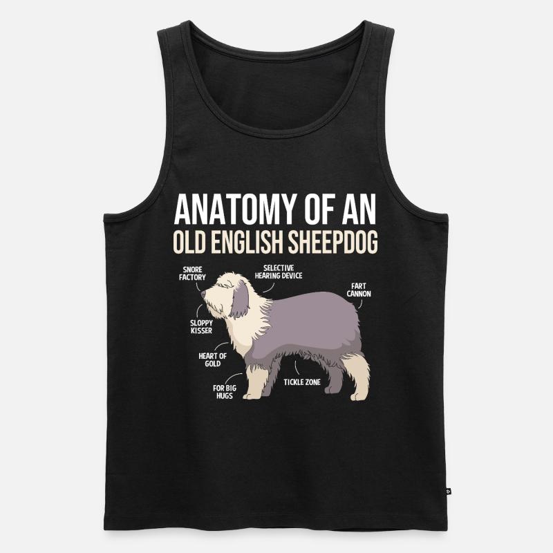 Englischer Schäferhund - Männer Premium Bio Tank Top - Schwarz