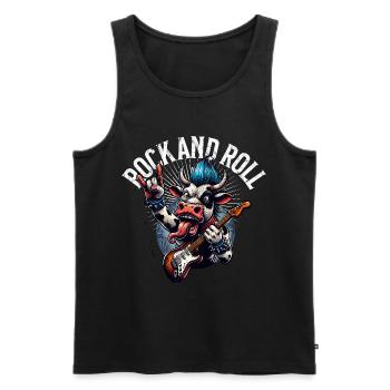 Kuh Rock and Roll Guitariste Guitare électrique - Débardeur bio Premium Homme - noir - Devant - Michal (187cm)