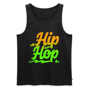 Hip Hop - Männer Premium Bio Tank Top - Schwarz - Vorne - Michal (187cm)