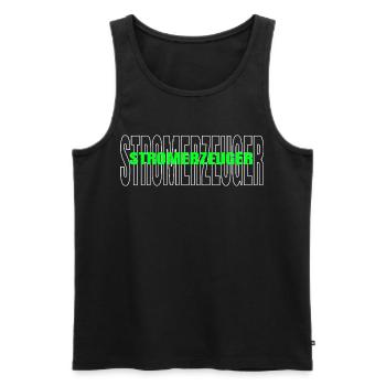 Power Generators Sustainable Power Generation - Men's Premium Organic Tank Top - black - Front - AI Model Male 178 light (178cm)