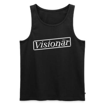 Visionär...zeig es jeden mit deinem Look - Männer Premium Bio Tank Top - Schwarz - Vorne - AI Model Male 178 light (178cm)