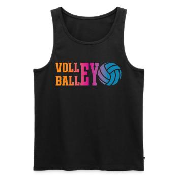 Colorful volleyball - Men's Premium Organic Tank Top - black - Front - Michal (187cm)