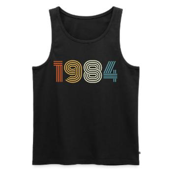 1984 Gift 1984 Vintage 1984 - Men's Premium Organic Tank Top - black - Front - Michal (187cm)