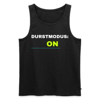 Durstmodus ON Frühlingsfest 2026 – Bier Festival - Männer Premium Bio Tank Top - Schwarz - Vorne - Michal (187cm)
