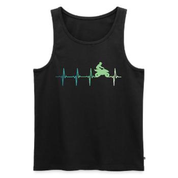 Quad Heartbeat ATV - Men's Premium Organic Tank Top - black - Front - AI Model Male 178 light (178cm)