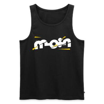 Hello - Men's Premium Organic Tank Top - black - Front - AI Model Male 178 light (178cm)
