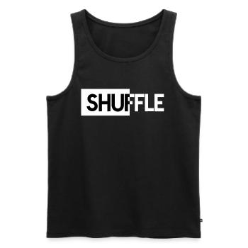 SHUFFLE, GESCHENK - Männer Premium Bio Tank Top - Schwarz - Vorne - Michal (187cm)