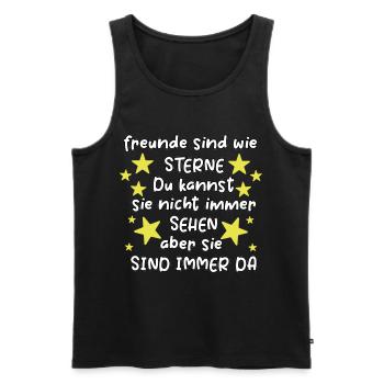 Friends are like stars friendship saying friend - Men's Premium Organic Tank Top - black - Front - AI Model Male 178 light (178cm)