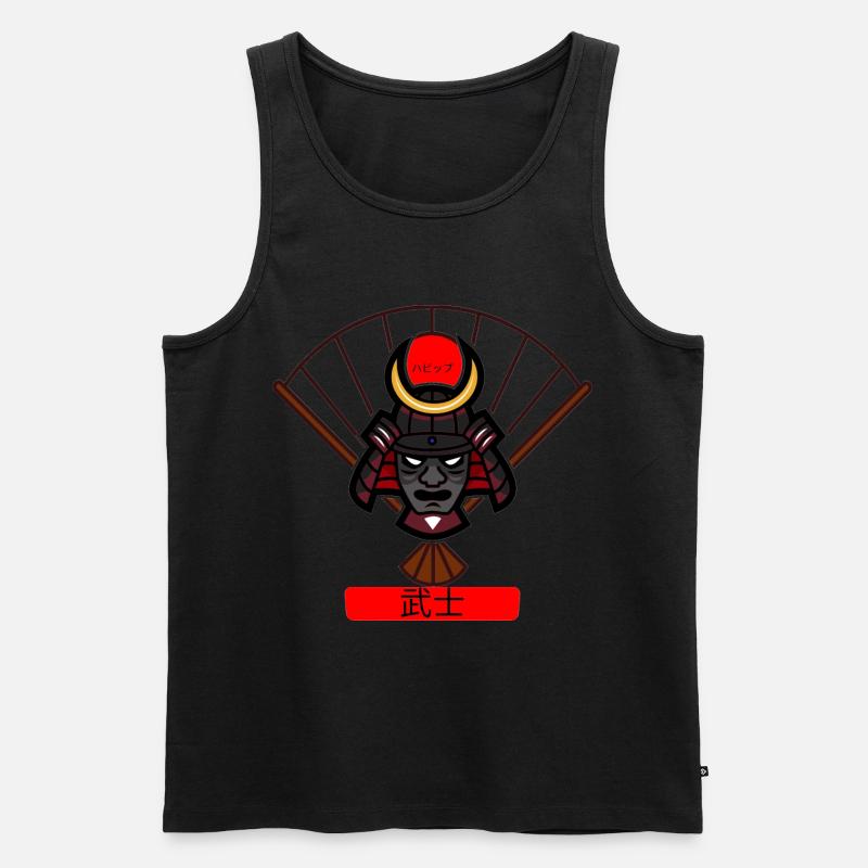 武士 "samurai" - Männer Premium Bio Tank Top - Schwarz