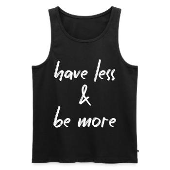 Minimalismus - Männer Premium Bio Tank Top - Schwarz - Vorne - Michal (187cm)