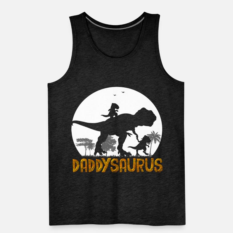 Daddysaurus T Rex Dinosaurier Papa Saurus Männer Premium Bio Tank Top