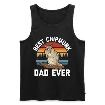 Chipmunk lover - Men's Premium Organic Tank Top - black - Front - AI Model Male 178 light (178cm)