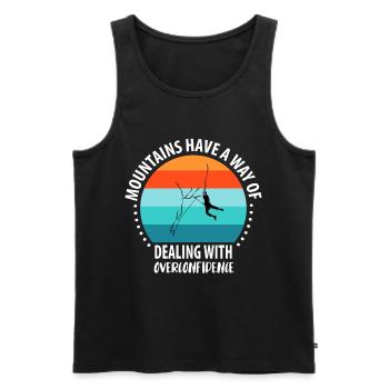 Vintage Bouldern Boulderer Klettern Kletterer - Männer Premium Bio Tank Top - Schwarz - Vorne - Michal (187cm)