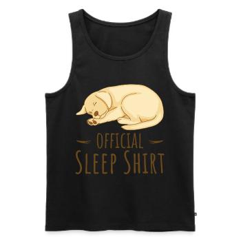 Labrador Retriever Official Sleep Shirt for Fans - Men's Premium Organic Tank Top - black - Front - Michal (187cm)