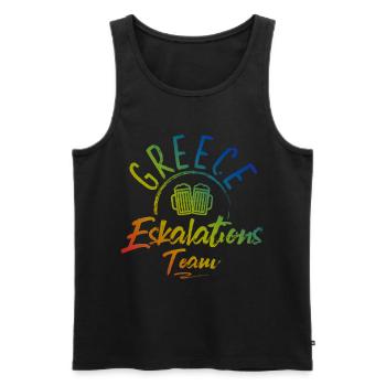 Greece Eskalation - Männer Premium Bio Tank Top - Schwarz - Vorne - AI Model Male 178 light (178cm)