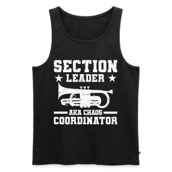 Stabführer Marschkapelle | Band Blasmusik Geschenk - Männer Premium Bio Tank Top - Schwarz - Vorne - Michal (187cm)