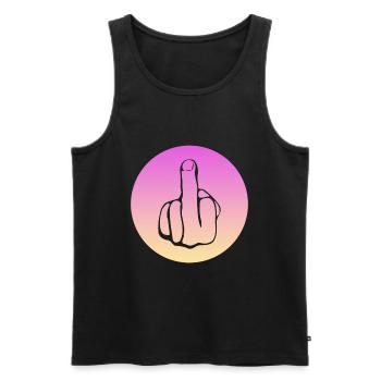 fuck off, fuck you, fucking, fuck - Männer Premium Bio Tank Top - Schwarz - Vorne - AI Model Male 178 light (178cm)