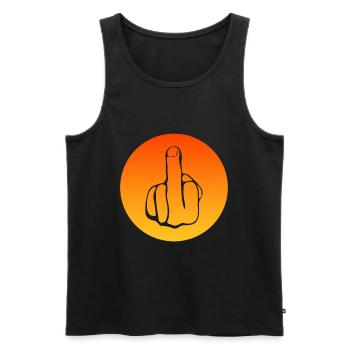 fuck off, fuck you, fucking, fuck - Männer Premium Bio Tank Top - Schwarz - Vorne - AI Model Male 178 light (178cm)