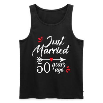 Hochzeitstag 50 Jahre Seit 50 Jahren verheiratet - Männer Premium Bio Tank Top - Schwarz - Vorne - Michal (187cm)