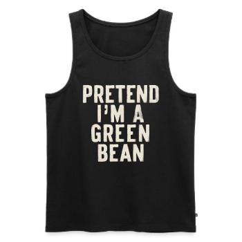 Grüne Bohnen - Männer Premium Bio Tank Top - Schwarz - Vorne - Michal (187cm)