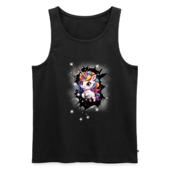 Unicorn Unicorns Mythical Creatures Mythical Animals Child Baby - Men's Premium Organic Tank Top - black - Front - AI Model Male 178 light (178cm)