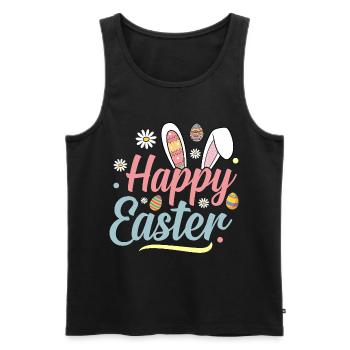 Happy Easter - Männer Premium Bio Tank Top - Schwarz - Vorne - AI Model Male 178 light (178cm)