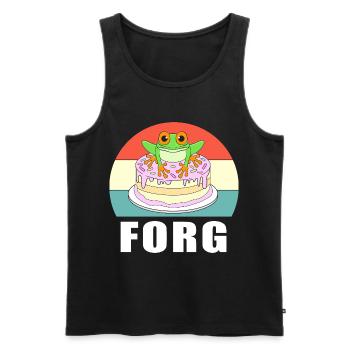 Frog Tree Frog - Men's Premium Organic Tank Top - charcoal grey - Front - Alexander (188cm)