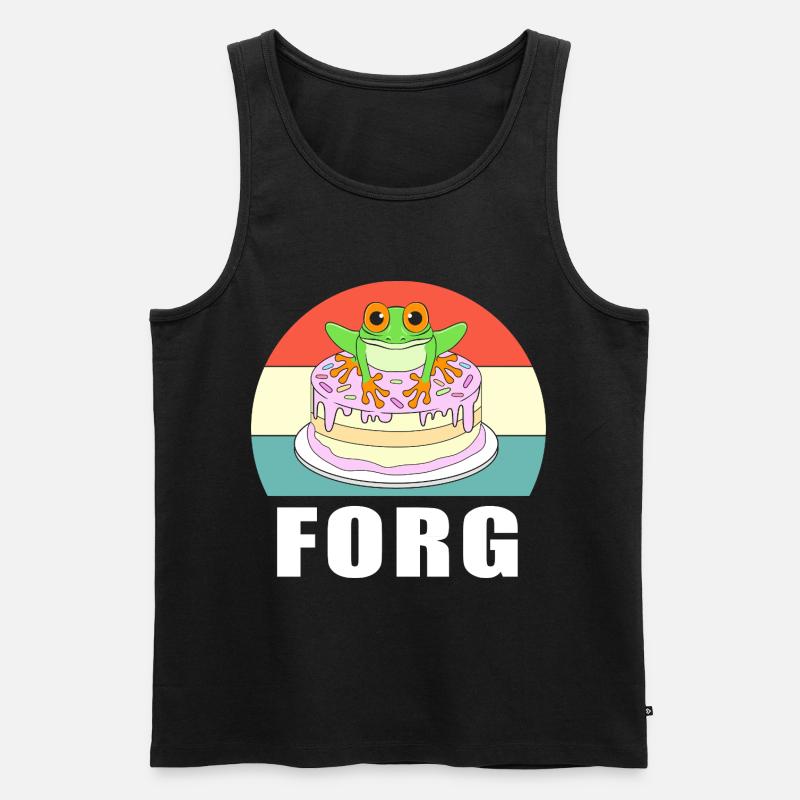 Frosch Laubfrosch - Männer Premium Bio Tank Top - Schwarz
