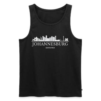 Johannesburg Skyline, Afrique du Sud - Débardeur bio Premium Homme - noir - Devant - Michal (187cm)
