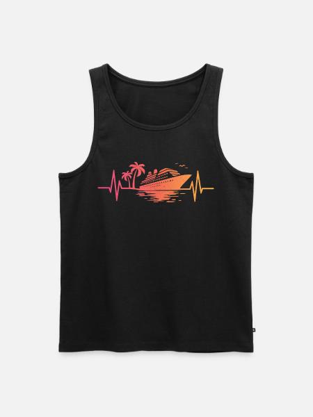 Sunset cruise ship cruise - Men's Premium Organic Tank Top - black