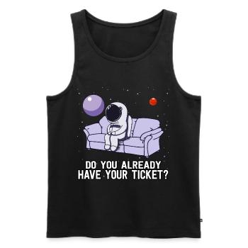 Planet Astronaut Weltraum Raumfahrt Geschenk Idee - Männer Premium Bio Tank Top - Schwarz - Vorne - AI Model Male 178 light (178cm)