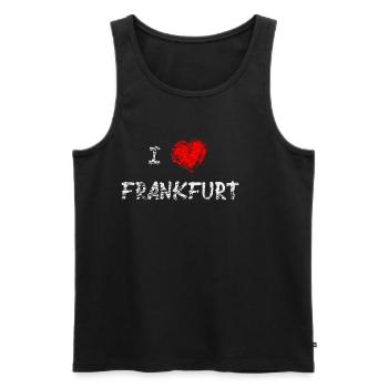 Cadeau d'amour de la ville de Francfort - Débardeur bio Premium Homme - noir - Devant - AI Model Male 178 light (178cm)