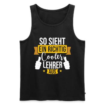 Lehrer Geschenkidee Lehramt Lieblingslehrer - Männer Premium Bio Tank Top - Schwarz - Vorne - AI Model Male 178 light (178cm)