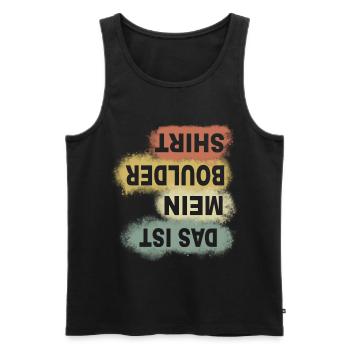 Bouldern Klettern Sportkletterer Geschenk - Männer Premium Bio Tank Top - Schwarz - Vorne - AI Model Male 178 light (178cm)