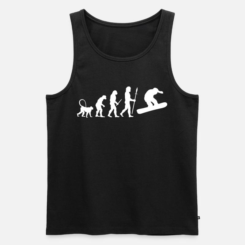 Entwicklung Snowboarding - Männer Premium Bio Tank Top - Schwarz