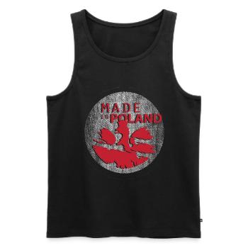 Made in Poland Polen - Men's Premium Organic Tank Top - black - Front - AI Model Male 178 light (178cm)