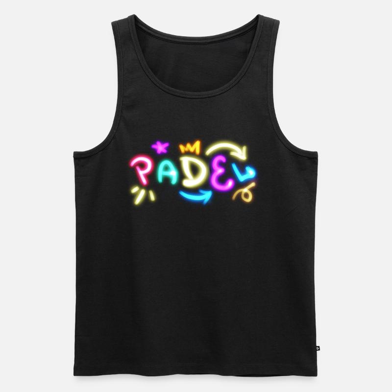 Padel - Männer Premium Bio Tank Top - Schwarz