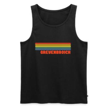 Grevenbroich Regenbogen Mode - Männer Premium Bio Tank Top - Schwarz - Vorne - Michal (187cm)