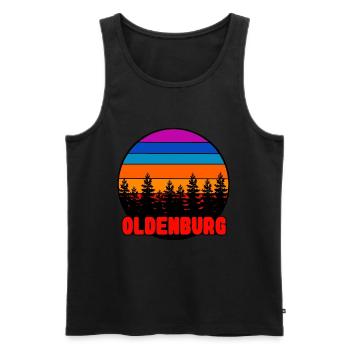 Oldenburg 04 - Men's Premium Organic Tank Top - black - Front - Michal (187cm)
