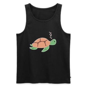 Tortue - Débardeur bio Premium Homme - noir - Devant - AI Model Male 178 light (178cm)