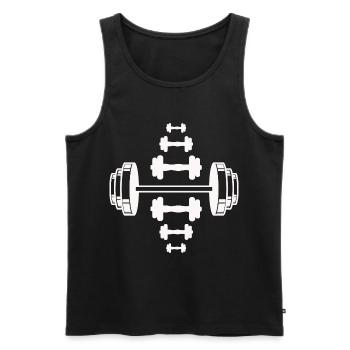 Bodybuilding - Gewichtheben Fitness Workout Gym - Männer Premium Bio Tank Top - Schwarz - Vorne - AI Model Male 178 light (178cm)