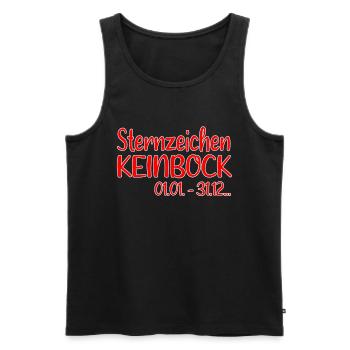 sternzeichen keinbock - Männer Premium Bio Tank Top - Schwarz - Vorne - Michal (187cm)