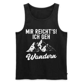 Wandern Geschenk Für Wanderer Berge Trekking - Männer Premium Bio Tank Top - Schwarz - Vorne - Michal (187cm)